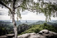 Blick vom Carolafelsen ( Sächsische Schweiz )